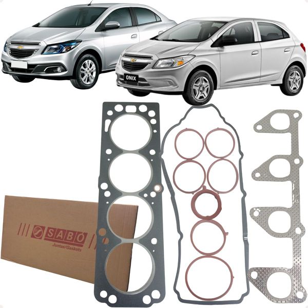 Jogo Junta Superior Cabeçote Prisma Onix 1.4 8v Flex 2013 a 2019 Sabó 79418FLEX