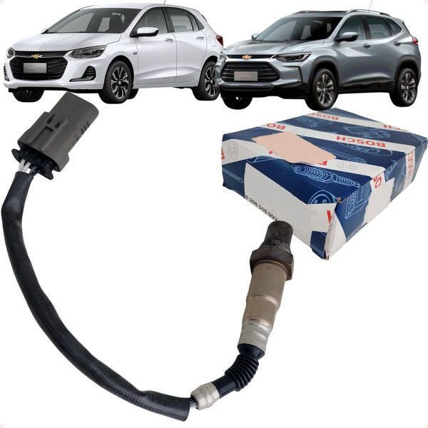 Sonda Lambda Pré ou Pós Catalisador Onix Tracker 1.0 1.2 12v 3cil Flex Aspirado / Turbo Bosch 025801000V