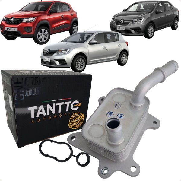 Trocador Calor Resfriador Óleo Kwid Logan Sandero 1.0 12v 3cil Flex Tantto