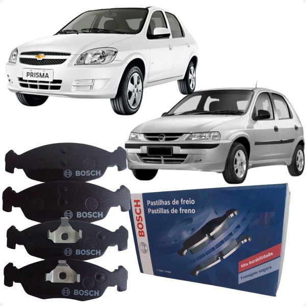 Jogo Pastilha Freio Dianteiro Celta Prisma 1.0 1.4 2001 A 2008 Bosch 0986BB0266