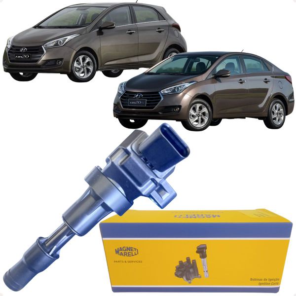 Bobina Ignição HB20 HB20S 1.0 12v Turbo 3cil Flex 2016 2017 2018 2019 Magneti Marelli BI0193MM