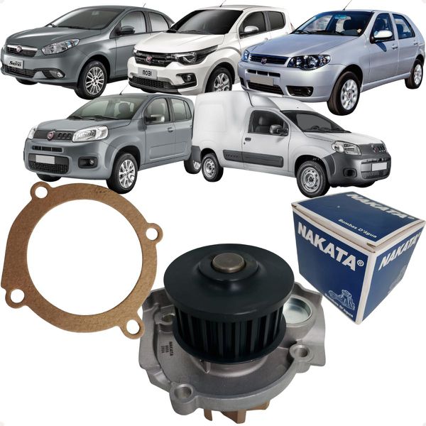 Bomba Água Fiorino Grand Siena Mobi Palio Uno Punto 500 1.0 1.4 8v 4cc Evo Flex Nakata NKBA01768