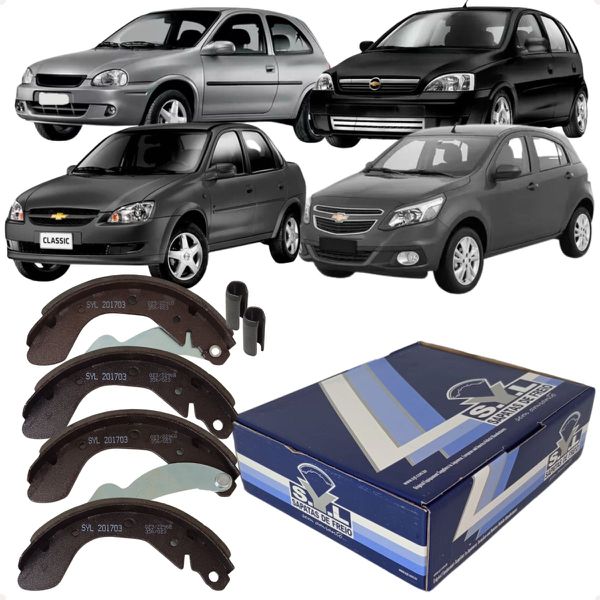 Jogo Sapatas Lonas Freio Traseiro Agile Corsa SYL 201703