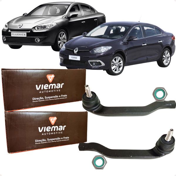 Par Terminal Direção Renault Fluence 2010 a 2019 Viemar