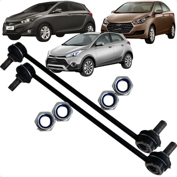 Par Bieletas Dianteiras HB20 HB20S HB20X 1.0 1.6 Flex 2013 a 2019 Tantto