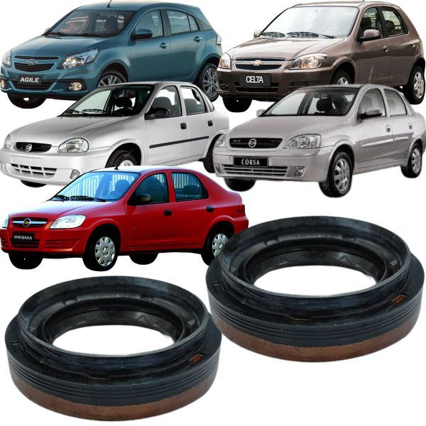 Par Retentor Semieixo Lateral Câmbio Celta Corsa Agile Astra Meriva Montana Onix Prisma Spin Original 24586650