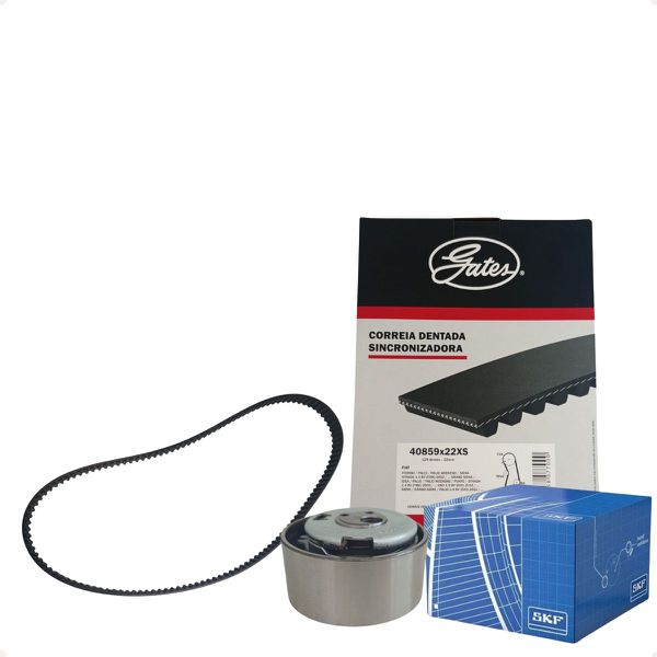 Kit Correia Dentada e Tensor Fiat Motor 1.0 1.4 8v Evo Flex 