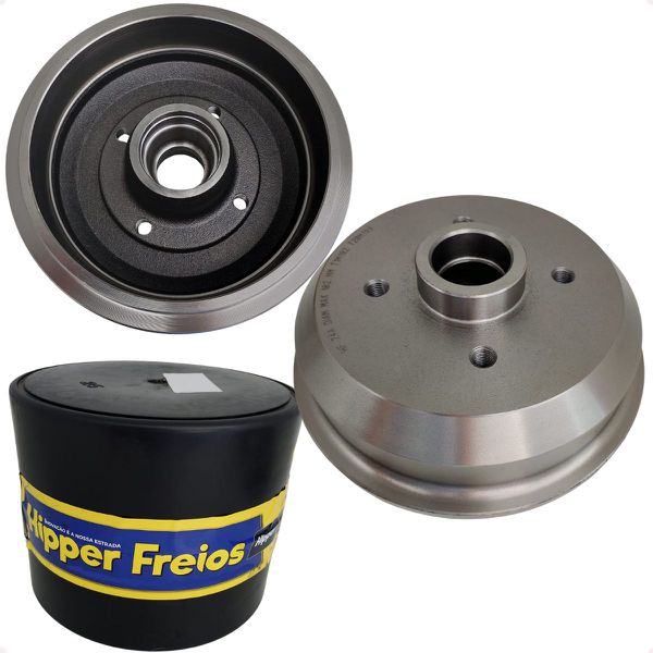 Par Tambor Freio Traseiro Celta Prisma Hipper Freios HF24A