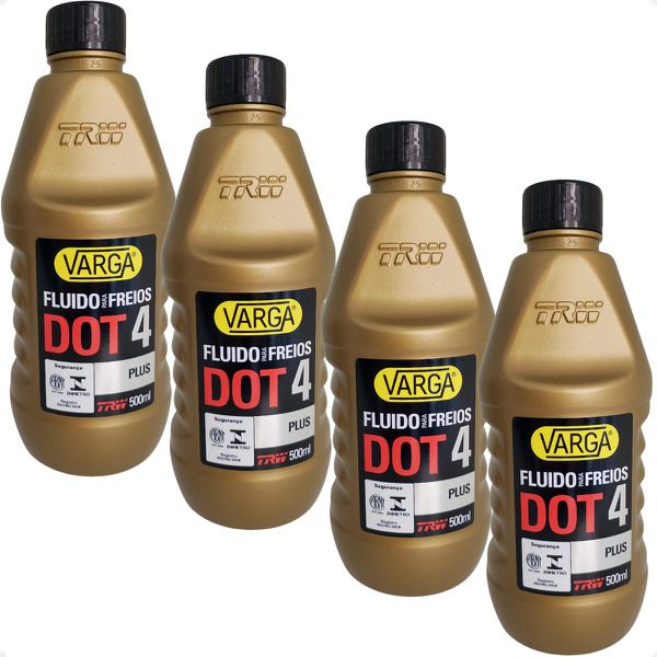 Kit 4 Óleo Fluido de Freio DOT 4 Trw Varga 500ml