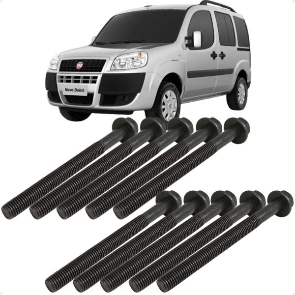 Jogo Parafusos Cabeçote Fiat Motor 1.0 1.3 1.4 8v Evo Fire