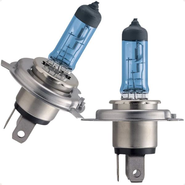 Par Lâmpada Farol Alto E Baixo H4 Branca Philips 3 Pinos