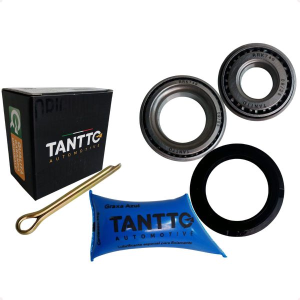 Kit Rolamento Roda Dianteira 4 Furos Brasília Fusca Variant 1974 a 1996 Tantto RRK749