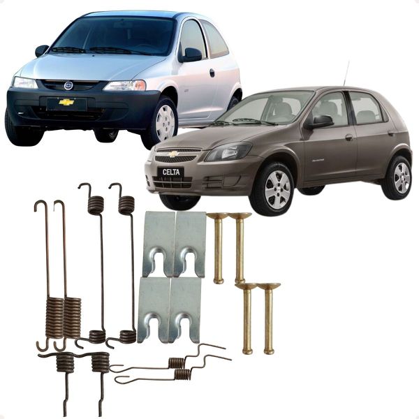 Jogo Reparo Molas Freio Traseiro Celta Prisma