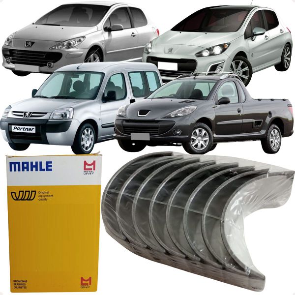 Jogo Bronzinas Biela STD C3 Xsara Picasso Aircross 206 207 2008 208 307 308 Hoggar Partner 1.6 16v Metal Leve BB530J