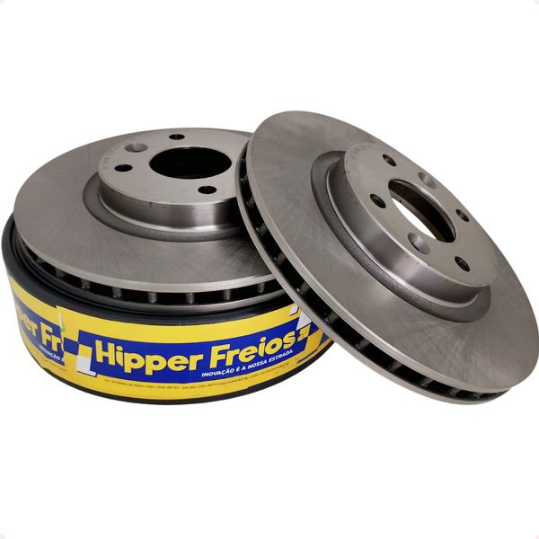 Par Disco Freio Dianteiro Ventilado Logan Sandero 1.0 1.6 2015 Em dianteiro Hipper Freios HF549B