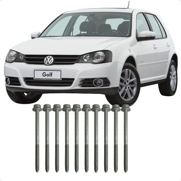 Jogo Parafusos Cabeçote Gol G3 G4 G5 G6 Fox Saveiro Voyage Polo Crossfox Spacefox Golf 1.0 1.6 8v EA111 Original WHT001865