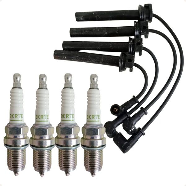 Jogo Cabos E Velas Bravo Doblo Grand Siena Idea Punto Palio Weekend Strada 1.6 1.8 16v E-torq Flex 2011 A 2014 Ngk SCT67 BKR7E