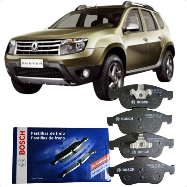 Jogo Pastilha Freio Dianteiro Captur Duster Fluence Oroch Sandero RS 2.0 16v Bosch 0986BB0981