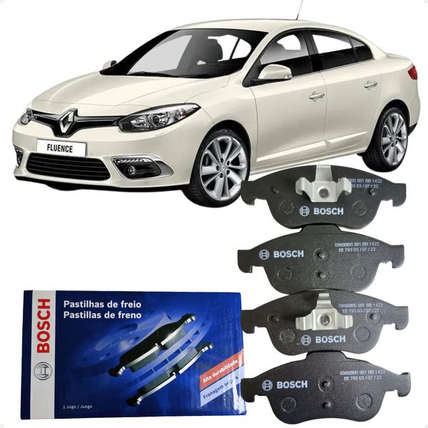 Jogo Pastilha Freio Dianteiro Captur Duster Fluence Oroch Sandero RS 2.0 16v Bosch 0986BB0981