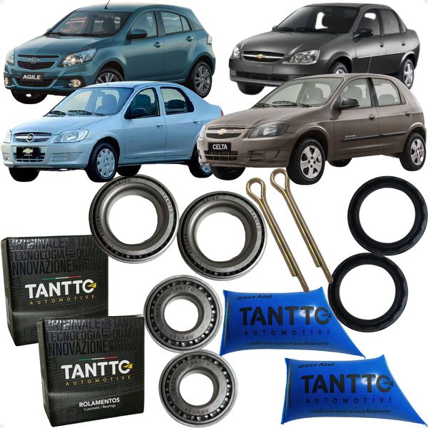 Kit Rolamento Roda Traseiro Corsa Classic Wind Milenium Wagon Celta Agile Prisma Kadett Monza