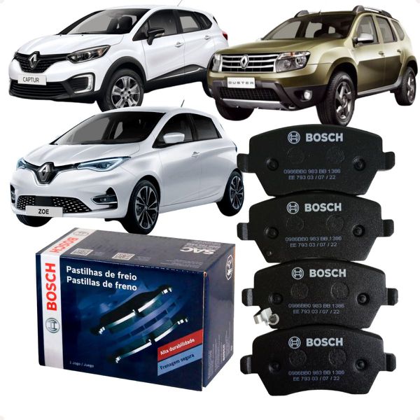 Jogo Pastilhas Freio Dianteiro Captur Duster Zoe Bosch 0986BB0983