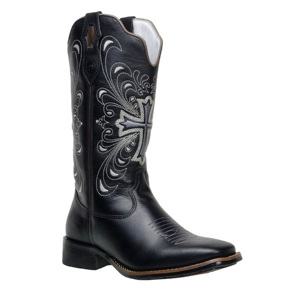 Bota country feminina com hot sale cruz