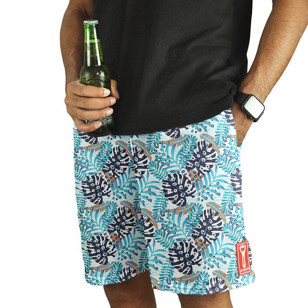 Beermuda Azul Folhas