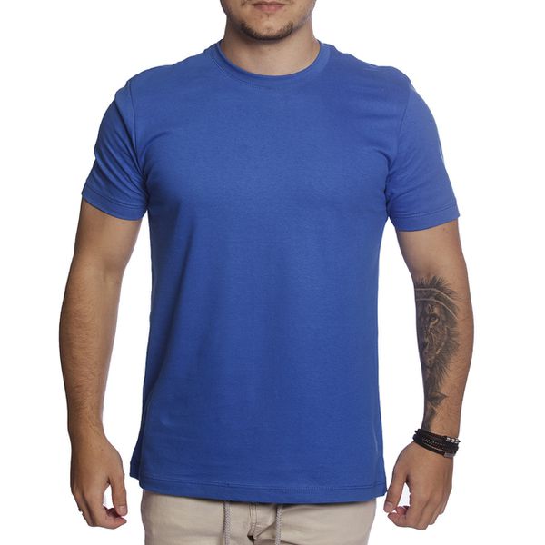 Camiseta Básica 100% Algodão - Azul