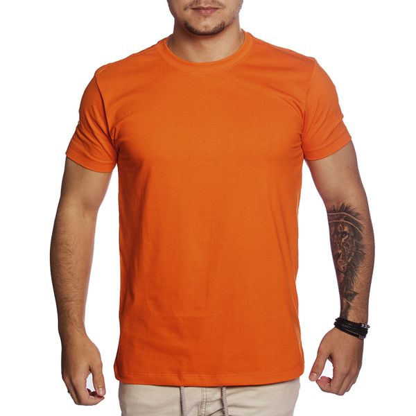 Camiseta Básica 100% Algodão - Laranja