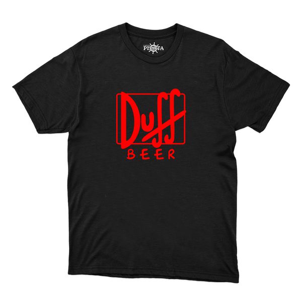 Camiseta Preta - Estampa Duff.