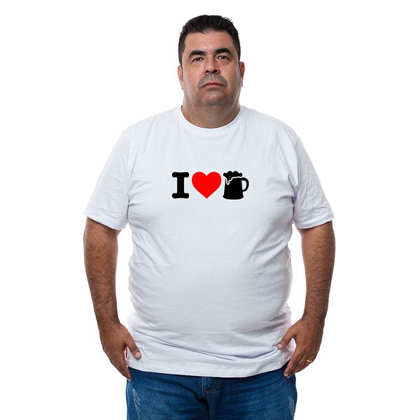 Camiseta Plus Size i Love Beer.