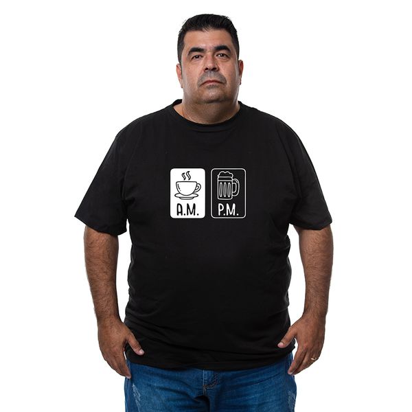 Camiseta Plus Size - Desenho A.m P.m?