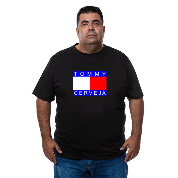 Camiseta Plus Size - Estampa Tommy Cerveja.