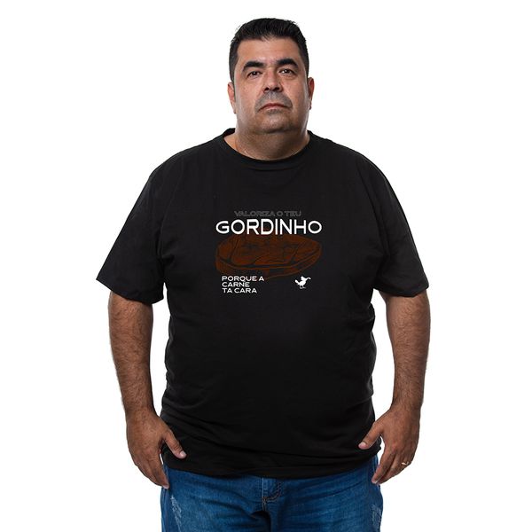 Camiseta Plus Size - Frase Valorize Teu Gordinho.