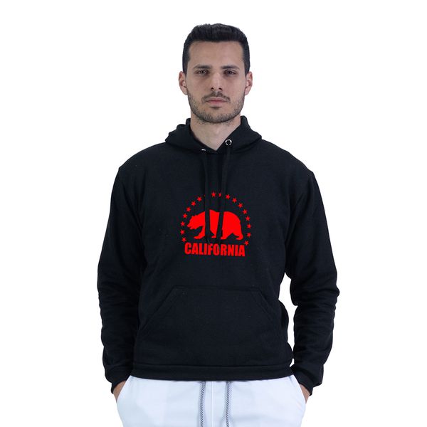 Moletom C.pirata Estampado Com Capuz Masculino - Preto