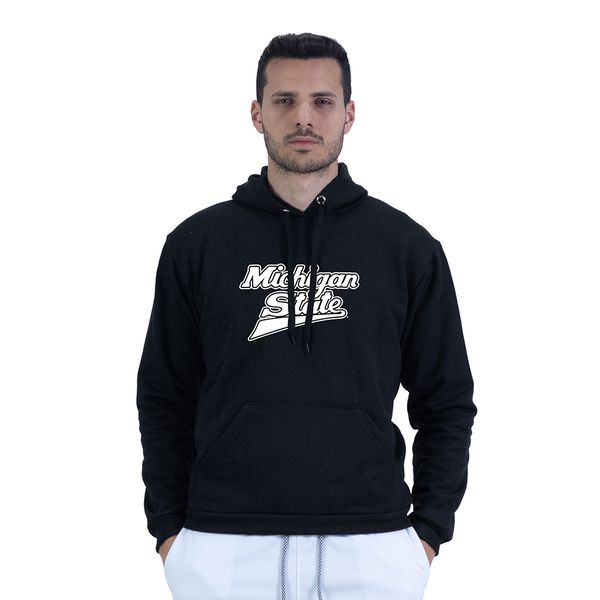 Moletom C.pirata Estampado Com Capuz Masculino - Preto
