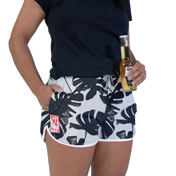 Short Feminino Beer Branco - Floral