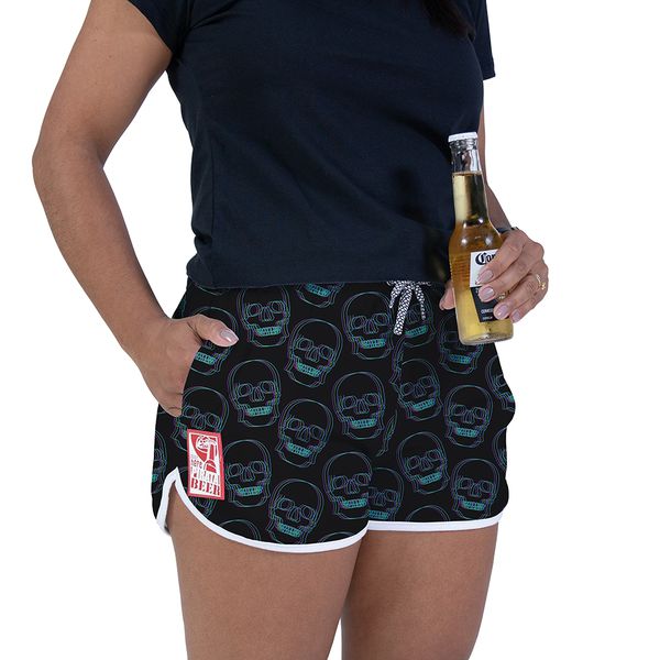 Short Feminino Caveira 3d