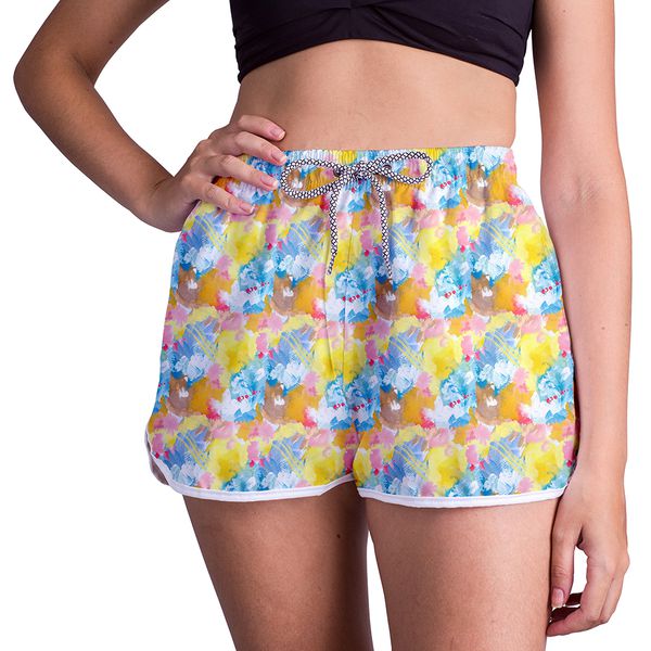 Short Feminino - Colorido - Abstrato