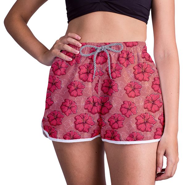 Short Feminino - Rosa - Floral