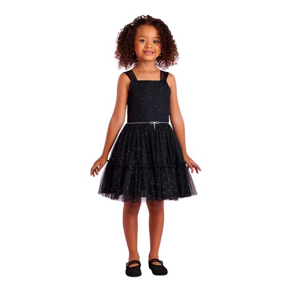 VESTIDO INFANTIL FESTA PETIT CHERIE PRETO COM CINTO 3126132 