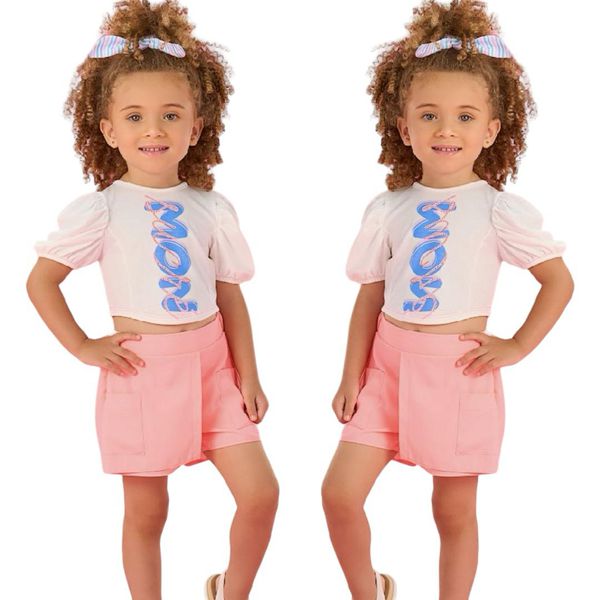 CONJUNTO MON SUCRÉ SHORT SAIA ROSA NEON FRESHNESS 802372