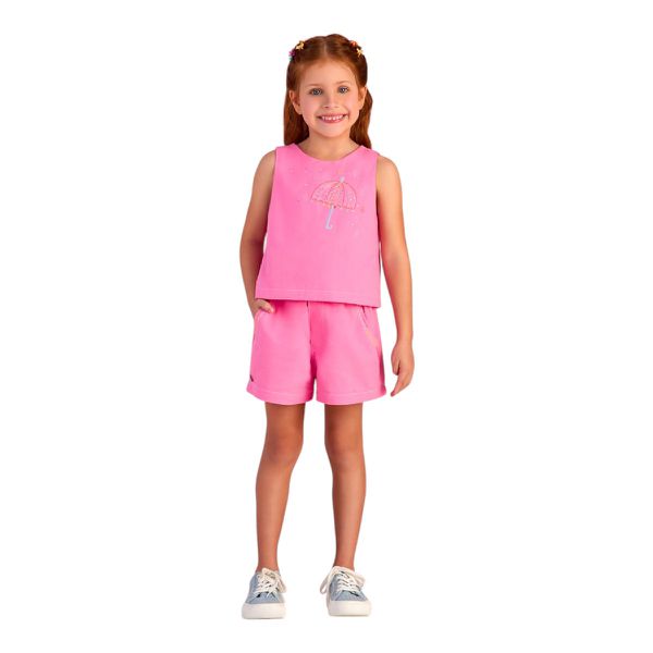 CONJUNTO INFANTIL SARJA ROSA MON SUCRÉ FUNNY RAIN 8026130