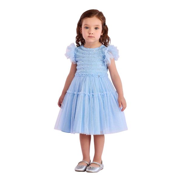 VESTIDO INFANTIL AZUL PETIT CHERIE SQUAD GYMNASTICS 3126212 Azul