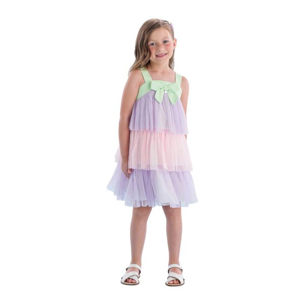 VESTIDO INFANTIL MON SUCRÉ LILÁS COLORIDO 3127080 Lilás