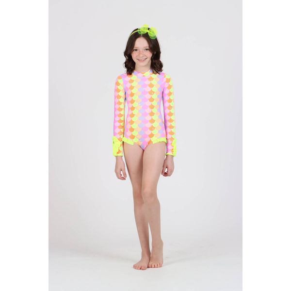 MAIÔ BODY SIRI KIDS MANGA LONGA INFANTIL ALINE HOT SEREIA CANDY 40248 Colorido