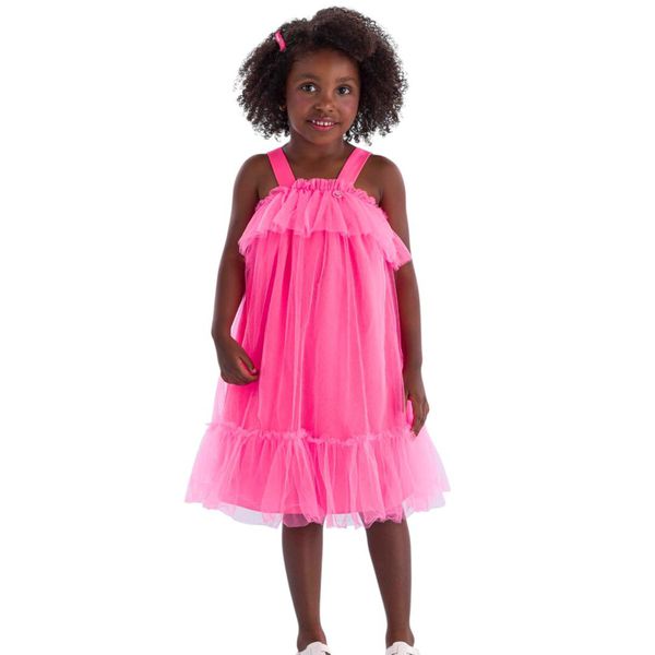 VESTIDO INFANTIL PINK FLÚOR MON SUCRÉ 3127186 Pink