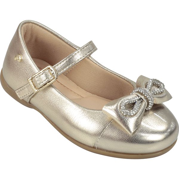 SAPATILHA CLÁSSICA PAMPILI BAILARINA DOURADO E LAÇO 188602