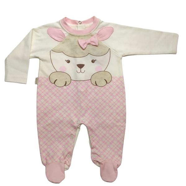 MACAÇÃO BEBÊ SUEDINE BICHOS FEMININO ANJOS BABY 22111 Rosa