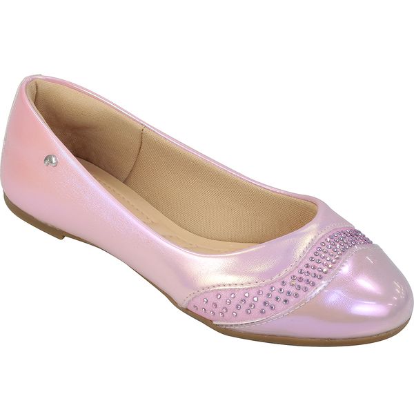 SAPATILHA INFANTIL PAMPILI SUPER FOFURA ROSA HOLOGRÁFICO 29537